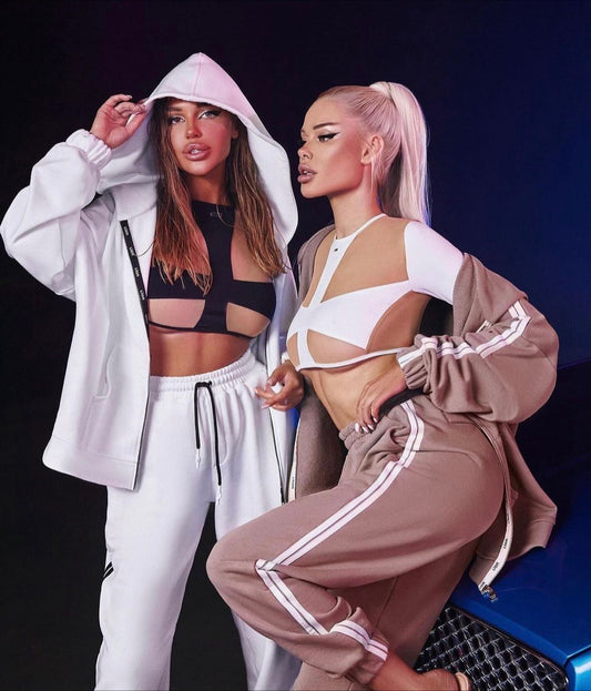 Beige jacket with stripes Uni size