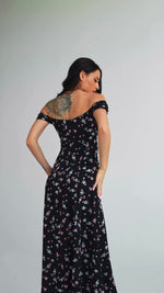 Dress NINA Flowers Black