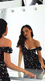 Dress NINA Flowers Black