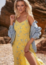 Dress Midi Cutout Yellow