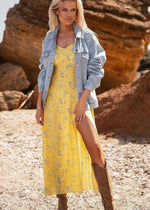 Dress Midi Cutout Yellow