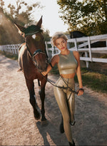 Leggings POLLY eco leather Khaki