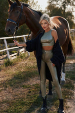 Leggings POLLY eco leather Khaki