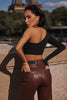 Top MANA One Shoulder Black