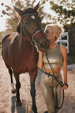 Top POLLY eco leather Khaki