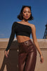 Top MANA One Shoulder Black